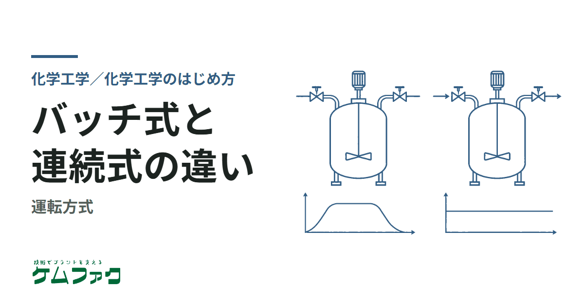 【運転方式】バッチ式と連続式の違い