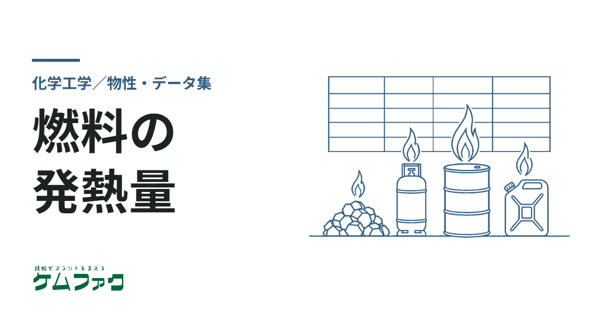 【一覧表】燃料の発熱量